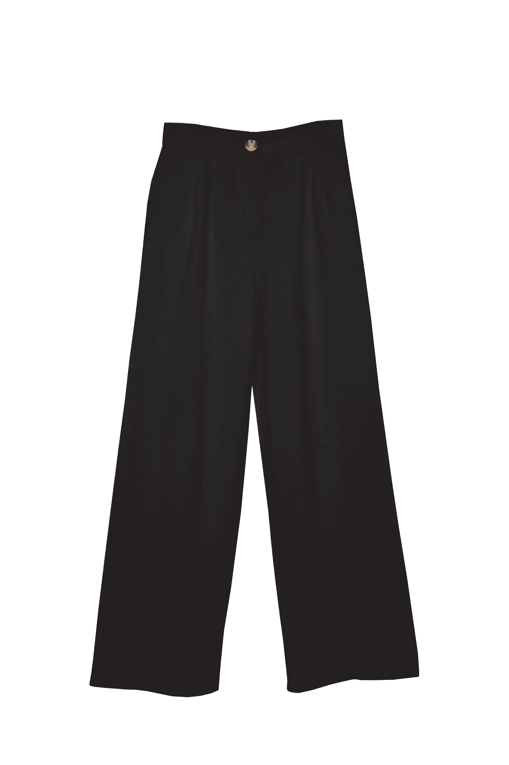 Antonia Wide Pleated Pants - Black