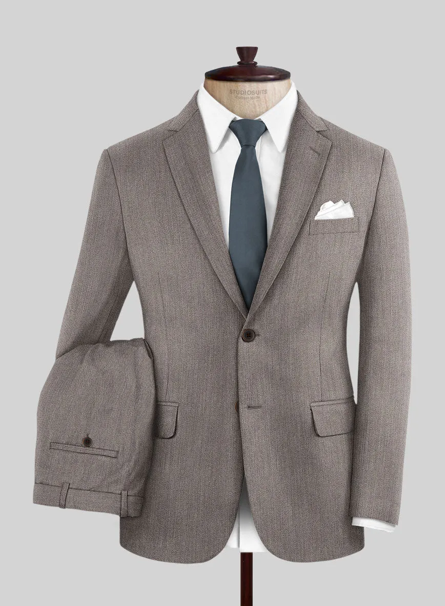 Cavalry Twill Brown Wool Suit