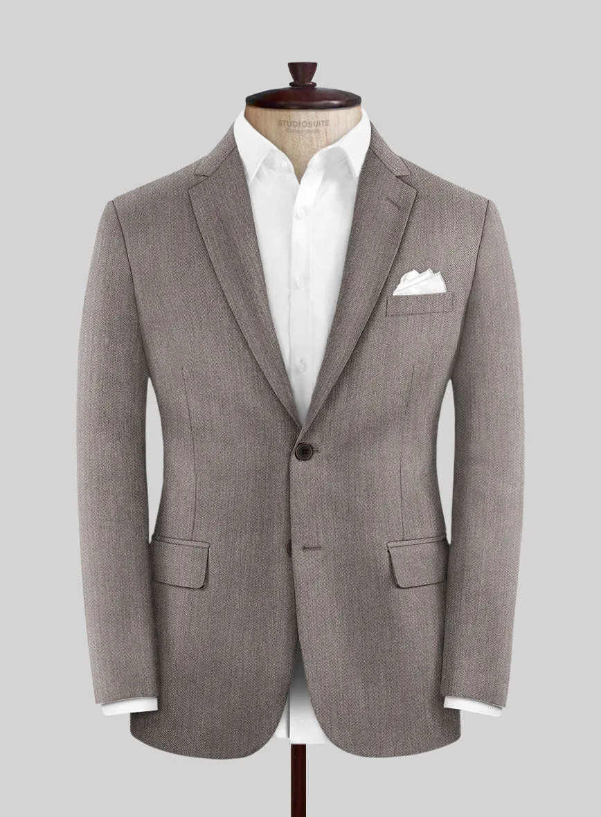 Cavalry Twill Brown Wool Suit