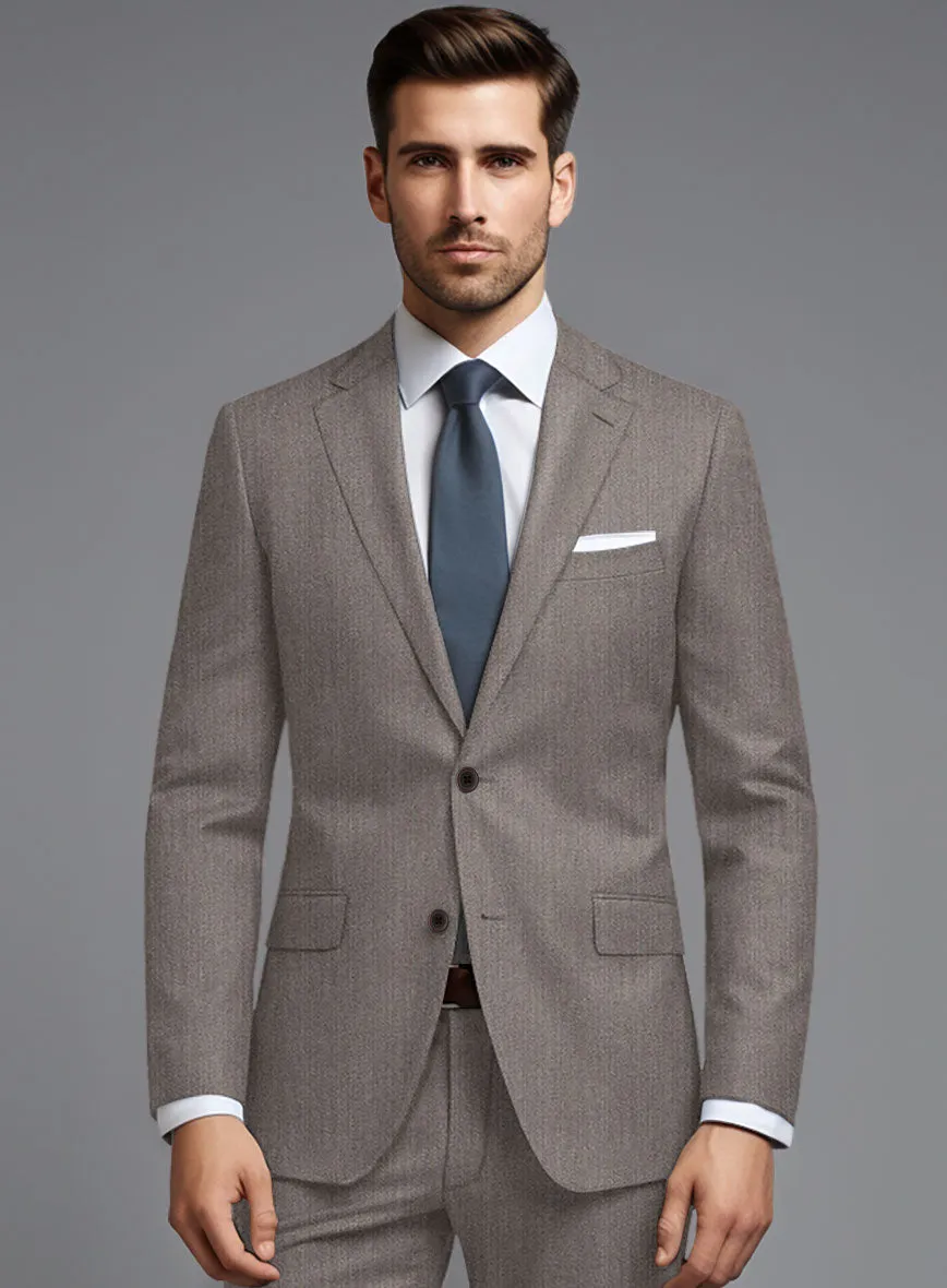 Cavalry Twill Brown Wool Suit