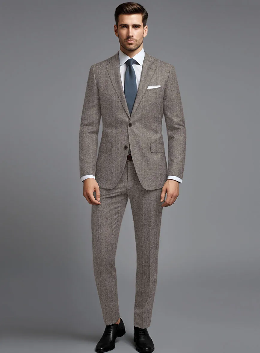 Cavalry Twill Brown Wool Suit