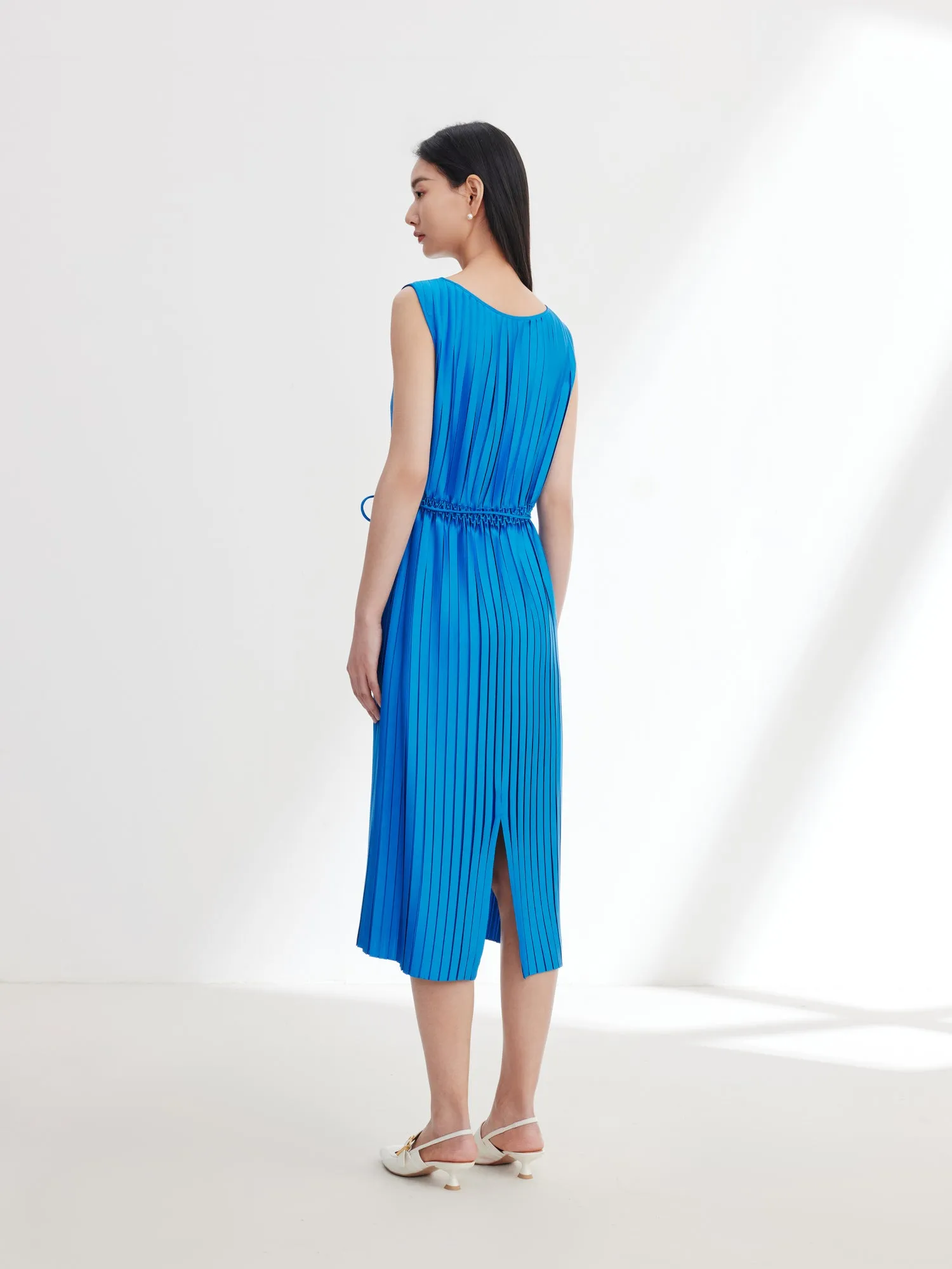 EP YAYING Pleated Sleeveless Dress