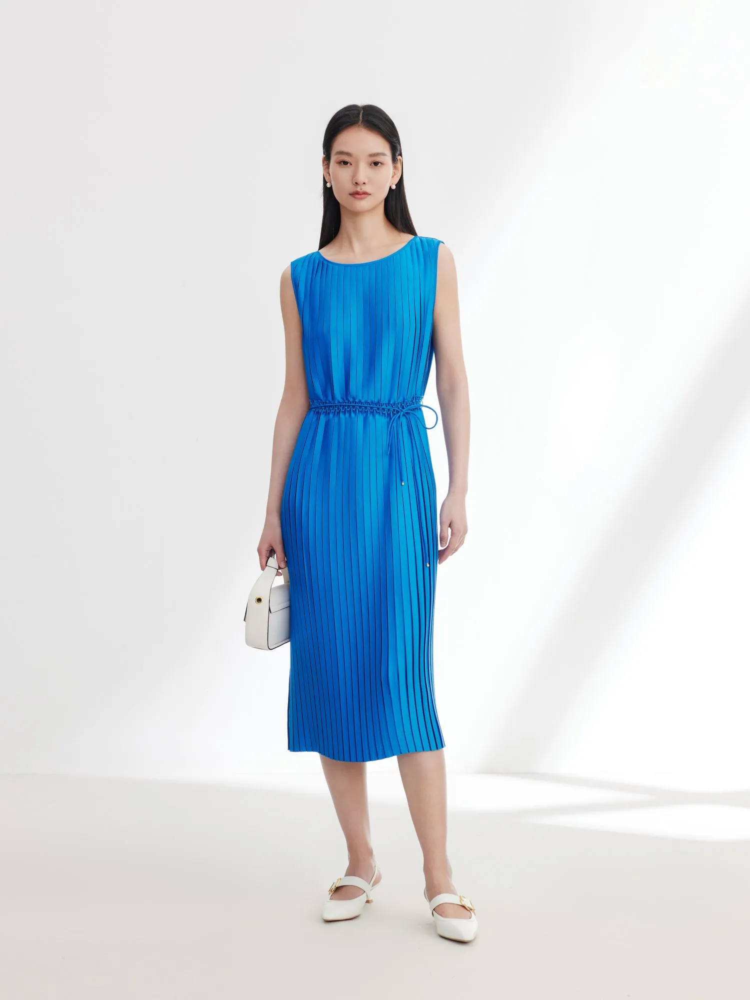 EP YAYING Pleated Sleeveless Dress