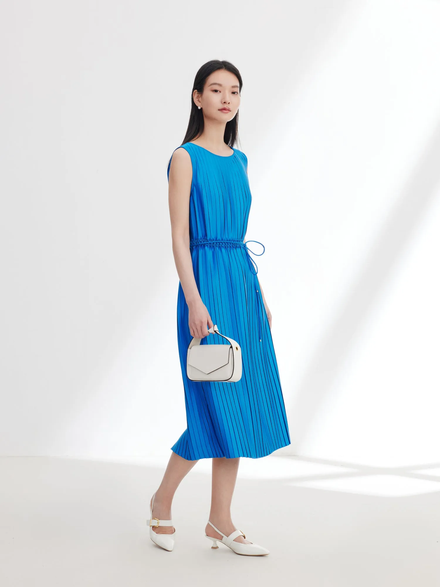 EP YAYING Pleated Sleeveless Dress