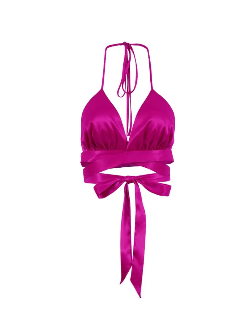 Fashionable MediumVioletRed Suit Camisole Suit