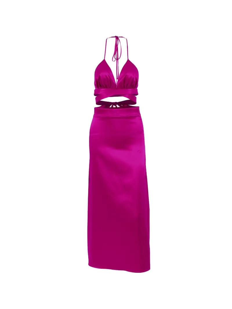 Fashionable MediumVioletRed Suit Camisole Suit