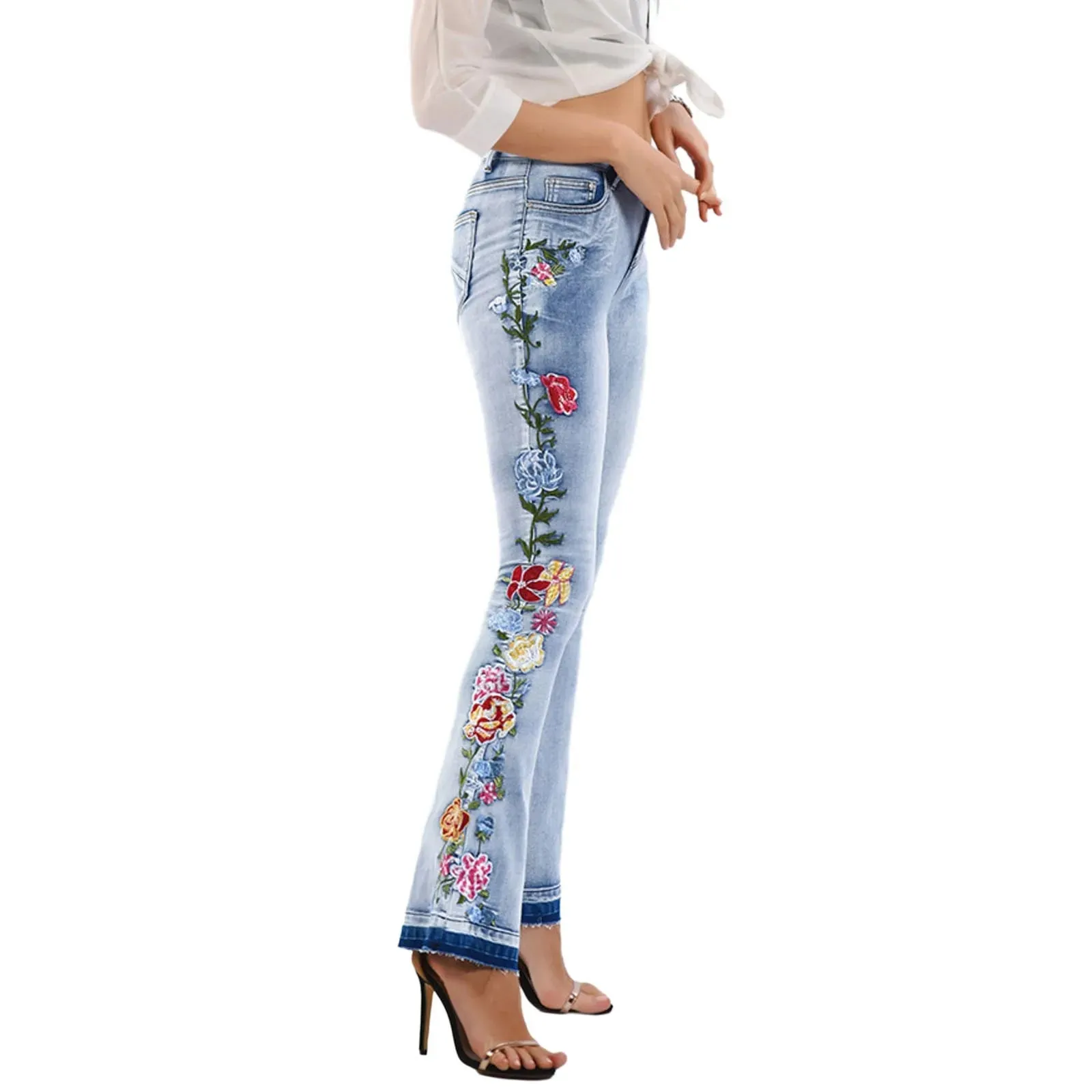 Fitness Leggings Length Plus Women's Jeans