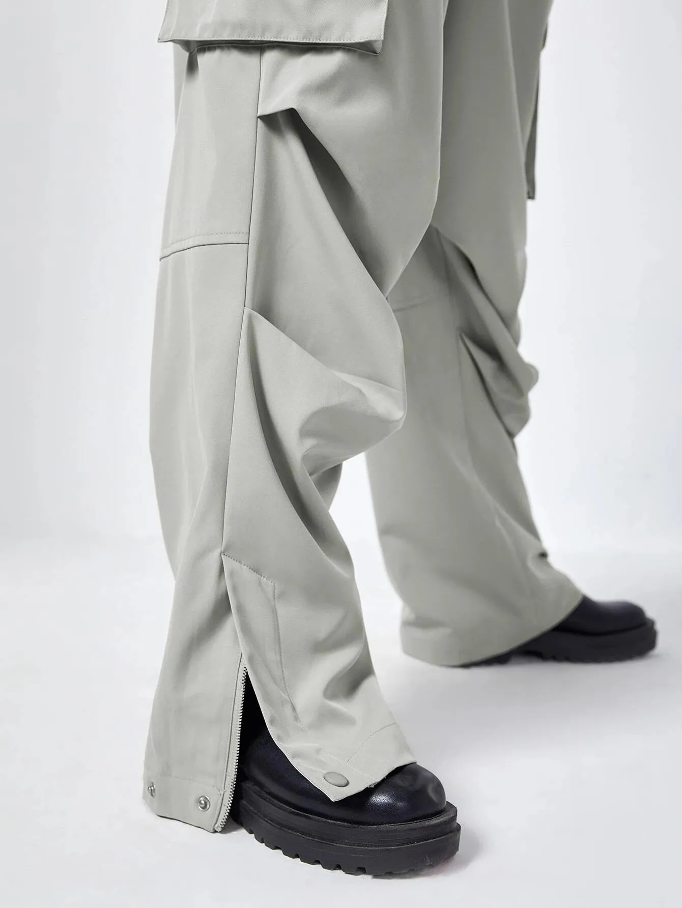 Flap Pocket Cargo Pants Drawstring