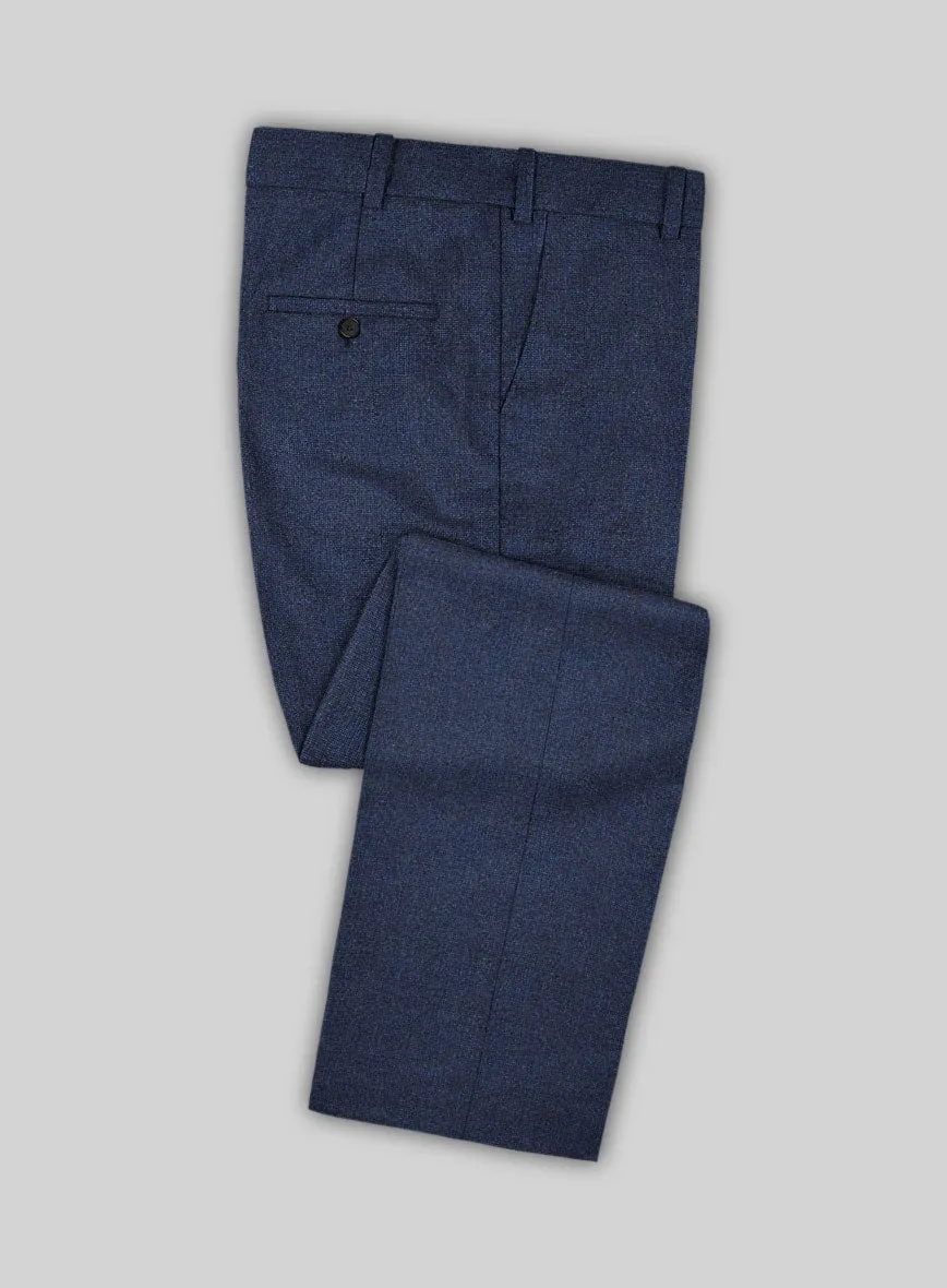 Italian Tavi Blue Nailhead Flannel Suit