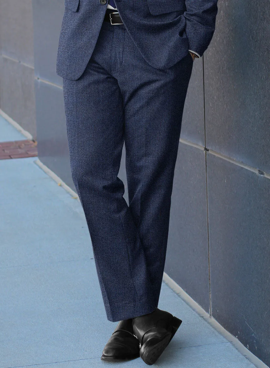 Italian Tavi Blue Nailhead Flannel Suit
