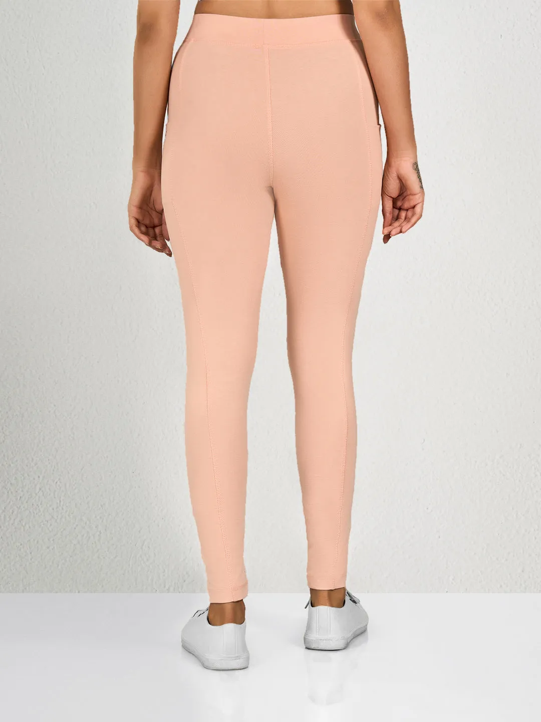Light Pink Solid DT Track Pants