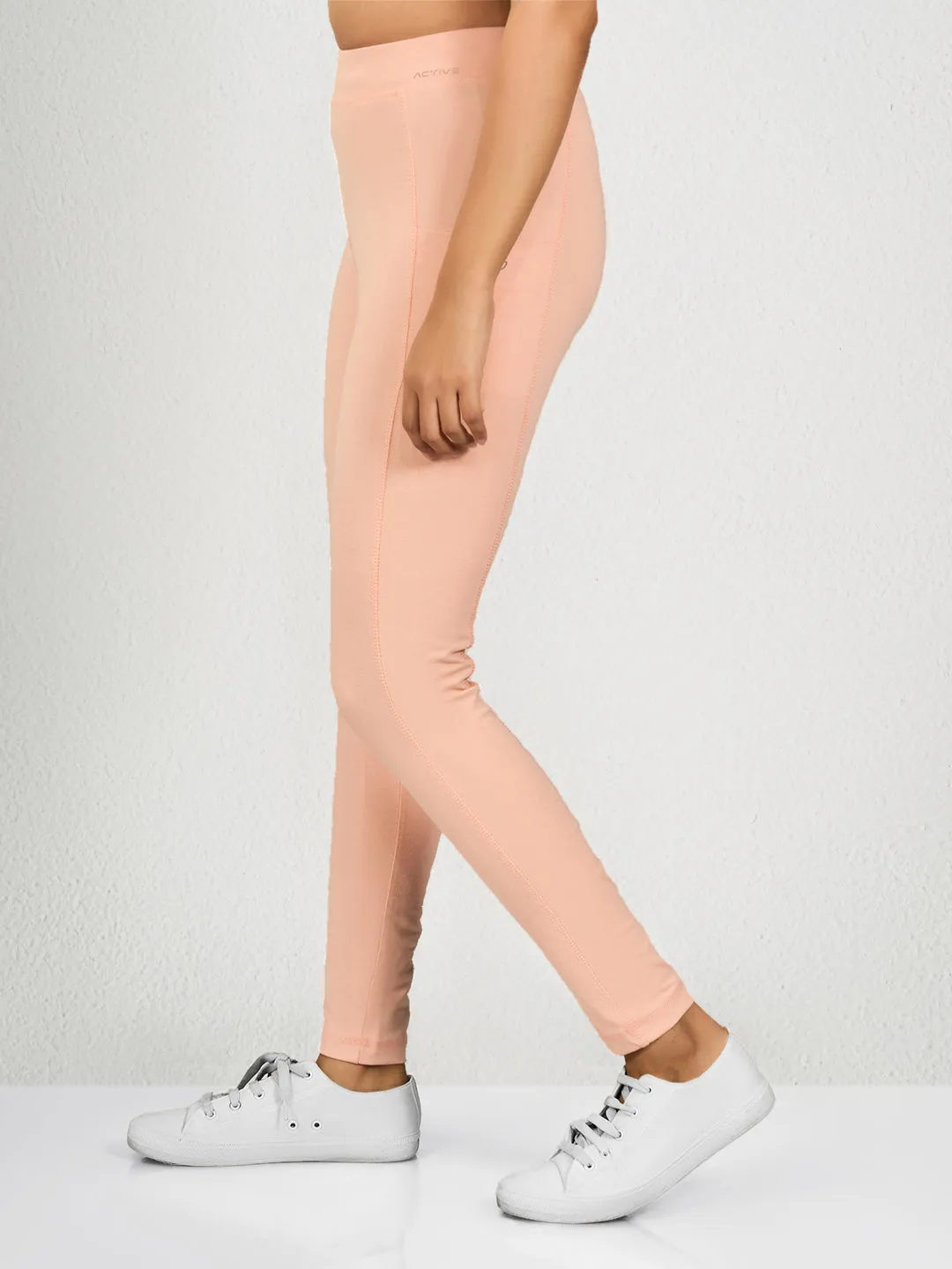 Light Pink Solid DT Track Pants