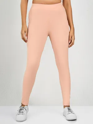 Light Pink Solid DT Track Pants