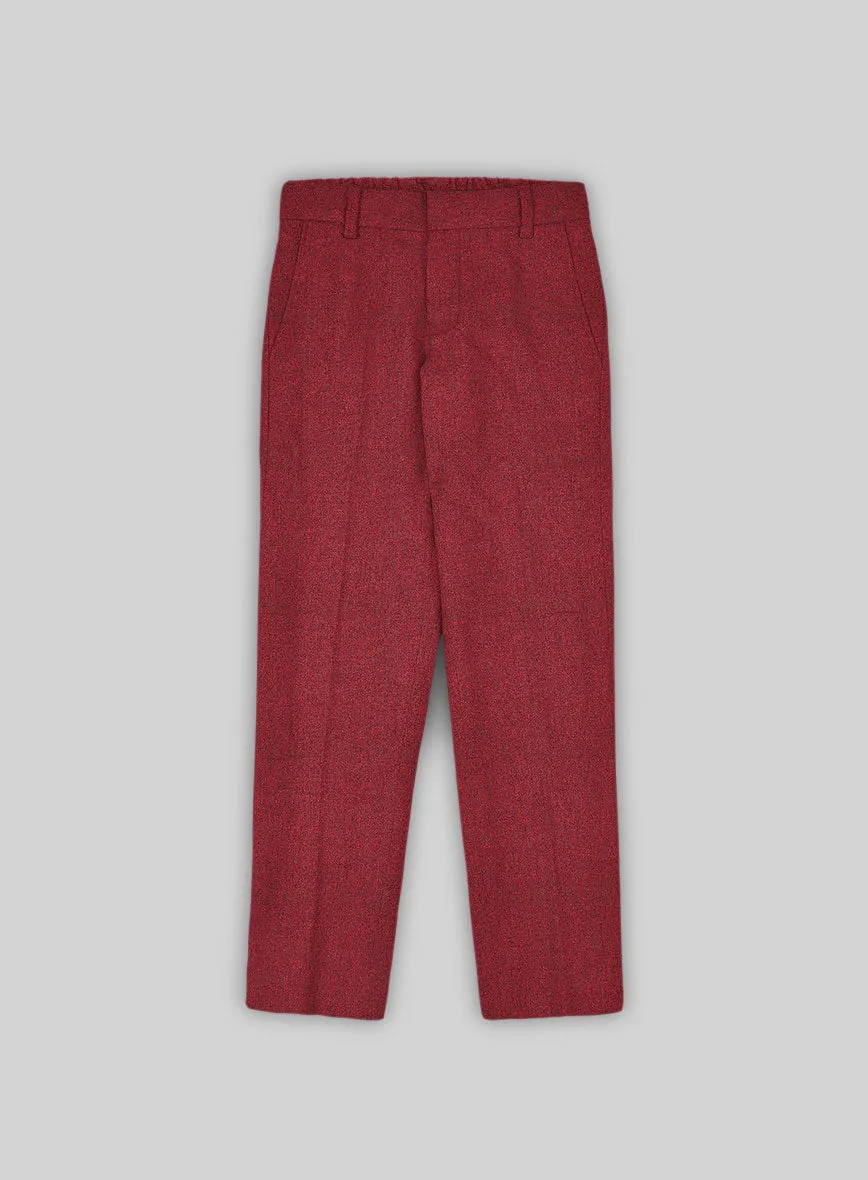 Melange Titan Red Tweed Boys Suit