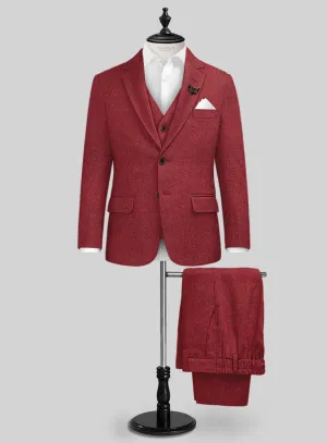 Melange Titan Red Tweed Boys Suit
