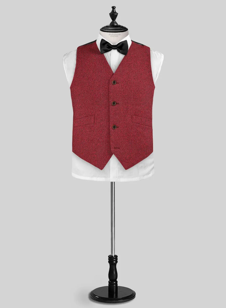 Melange Titan Red Tweed Boys Suit