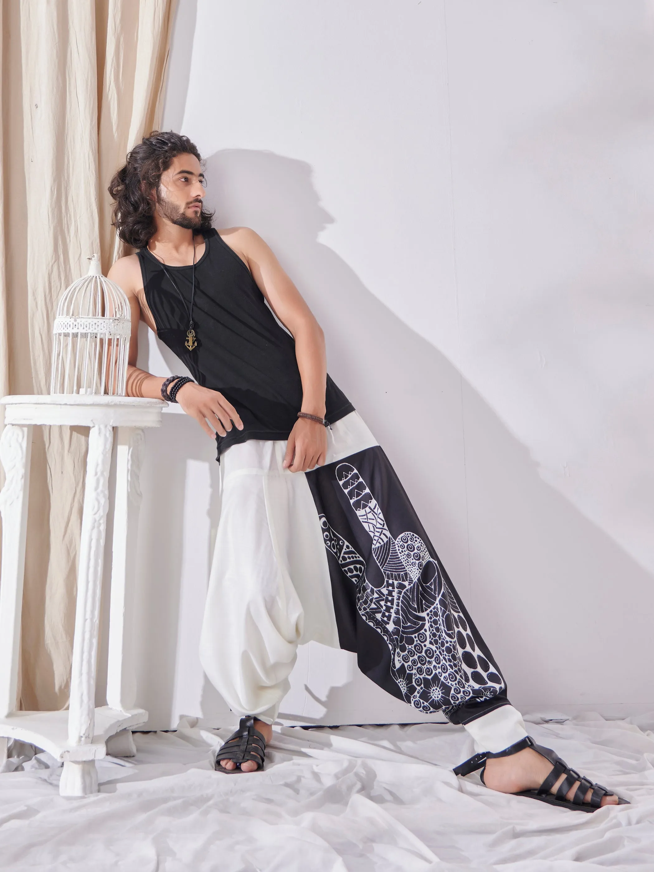 Men's Aladdin Ninja Hippy Boho Harem Pants For Yoga Dance Travel