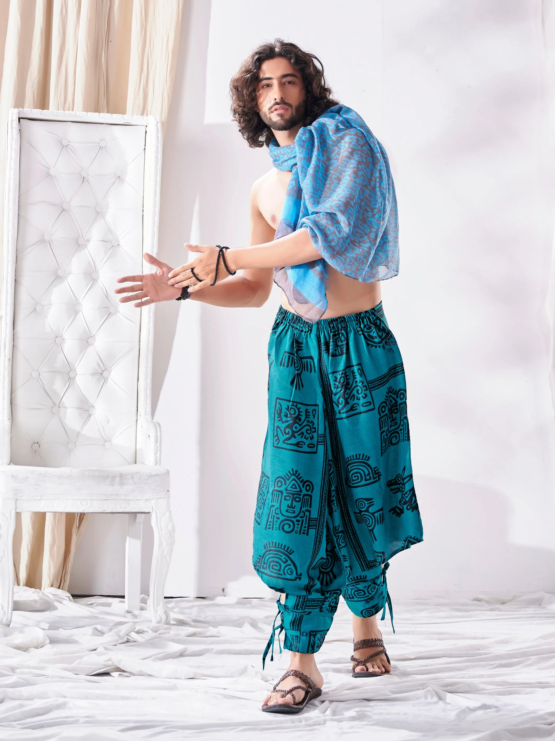 Men's Arabic Style Gypsy Harem Boho Travel Pant