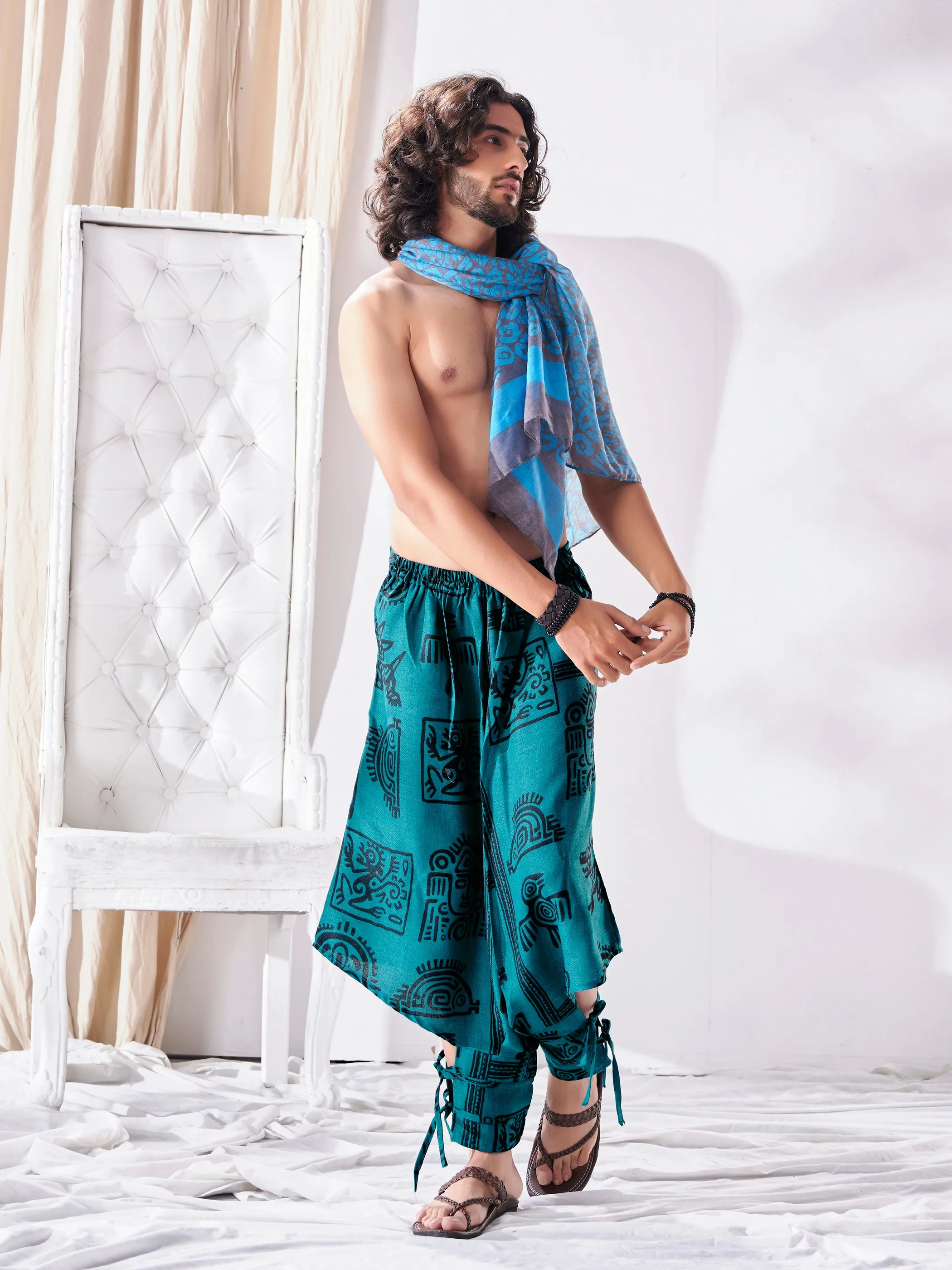 Men's Arabic Style Gypsy Harem Boho Travel Pant