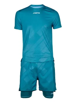 Men's Running Set - Shirt & 2-in-1 Shorts Teal