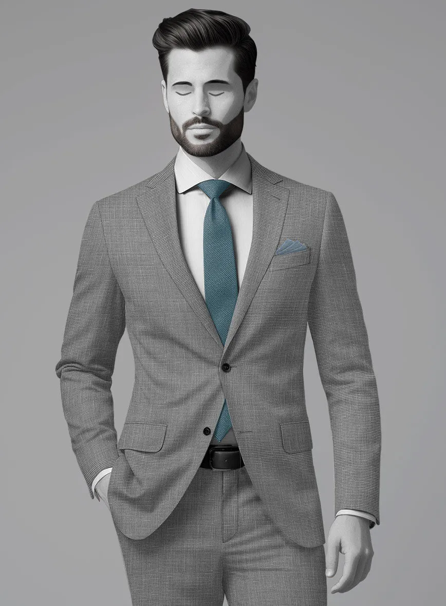 Napolean Costa Mini Houndstooth Gray Wool Suit