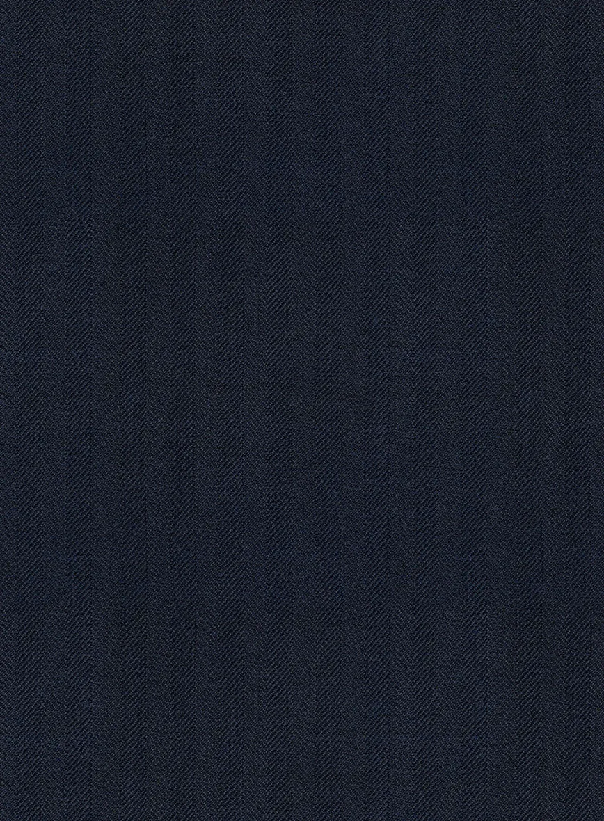 Napolean Navy Herringbone Wool Suit