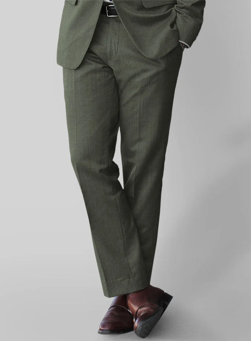 Napolean Stretch Olive Green Wool Suit