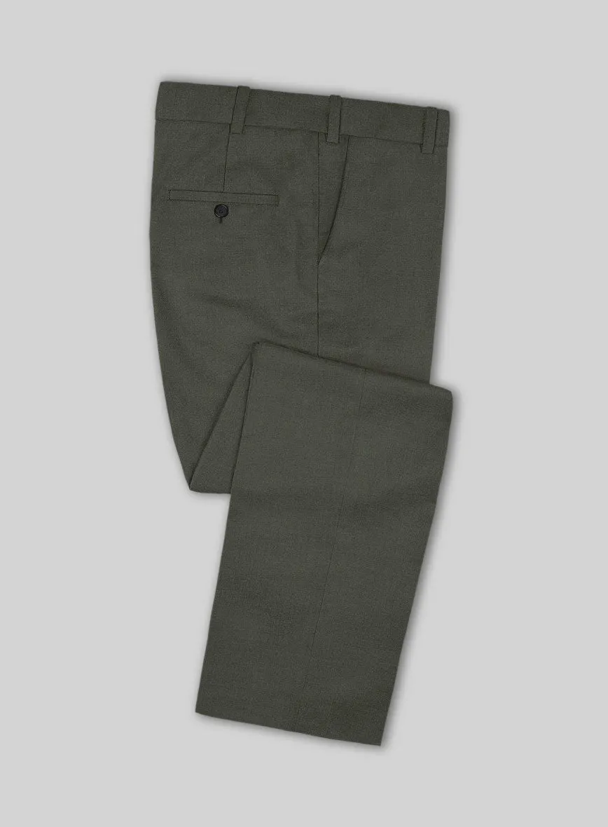 Napolean Stretch Olive Green Wool Suit