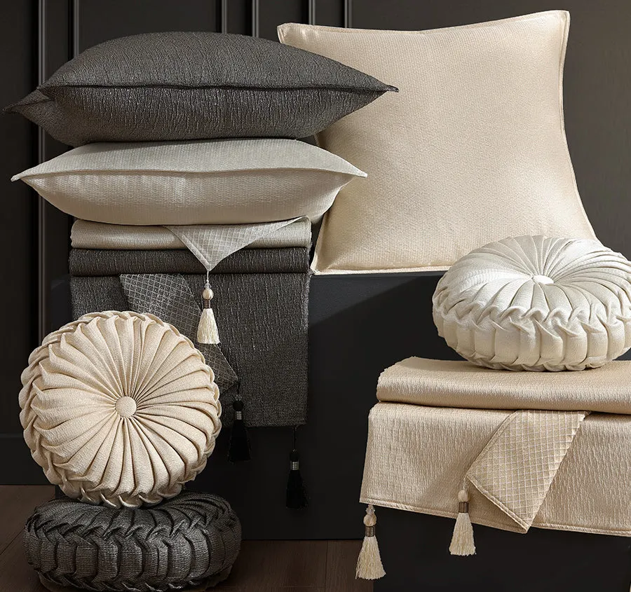 Octavia 36cm Filled Round Cushion Champagne