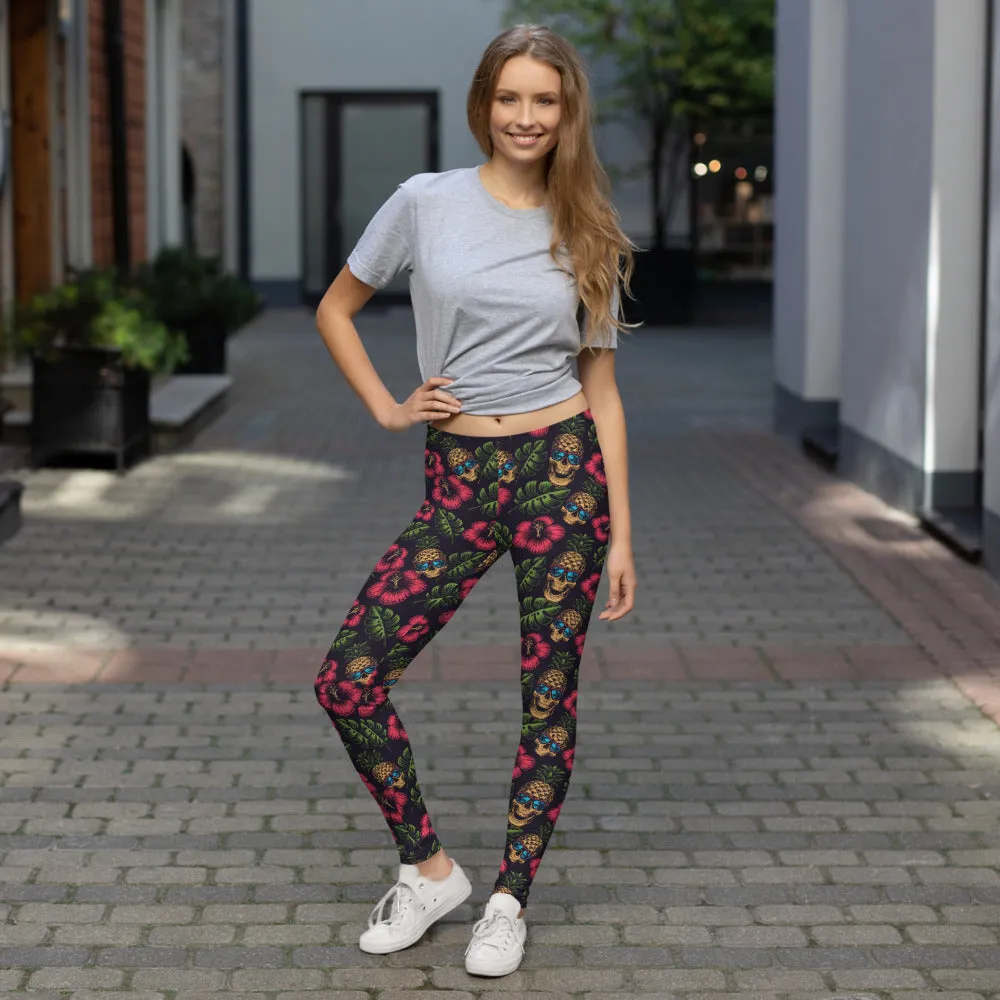 Pineapple Skull Leggings