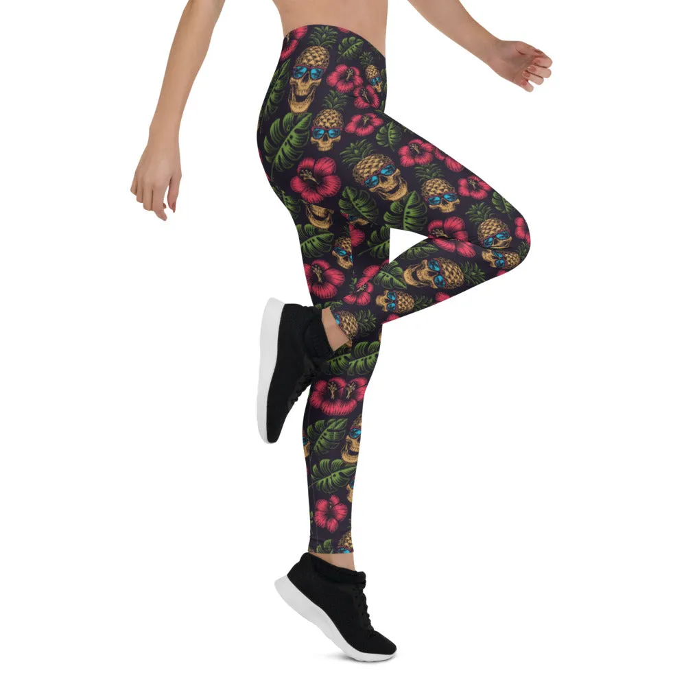 Pineapple Skull Leggings