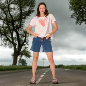 Pleated Back Tee - Pink