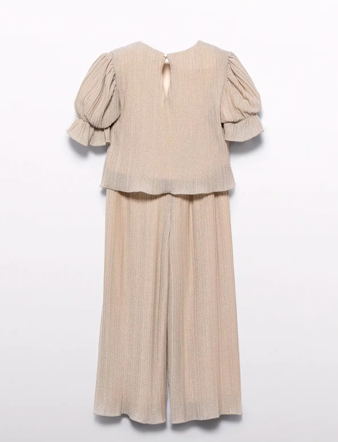 Pleated Knit Trouser Set