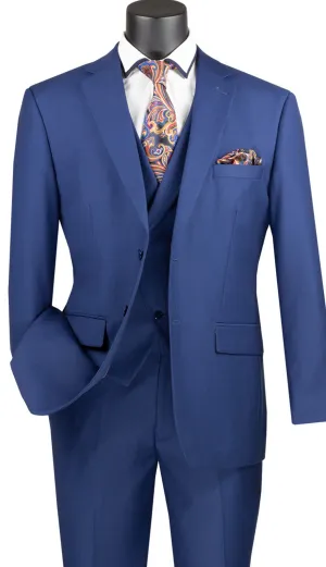 Vinci  MV2TR-BLU  Mens Suit