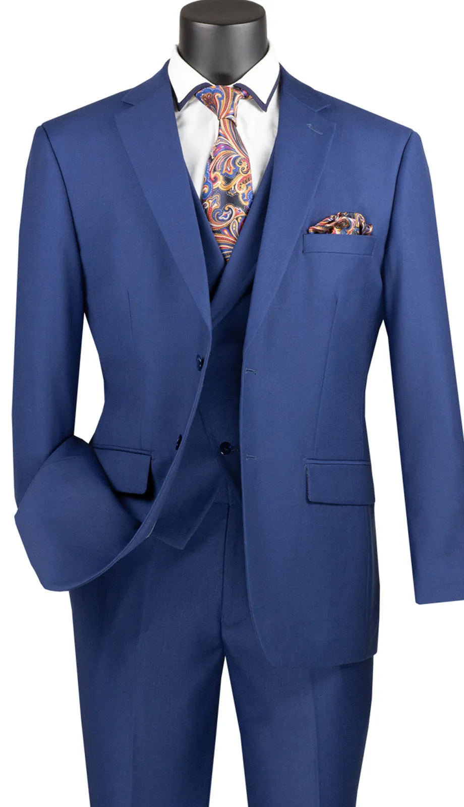Vinci  MV2TR-BLU  Mens Suit