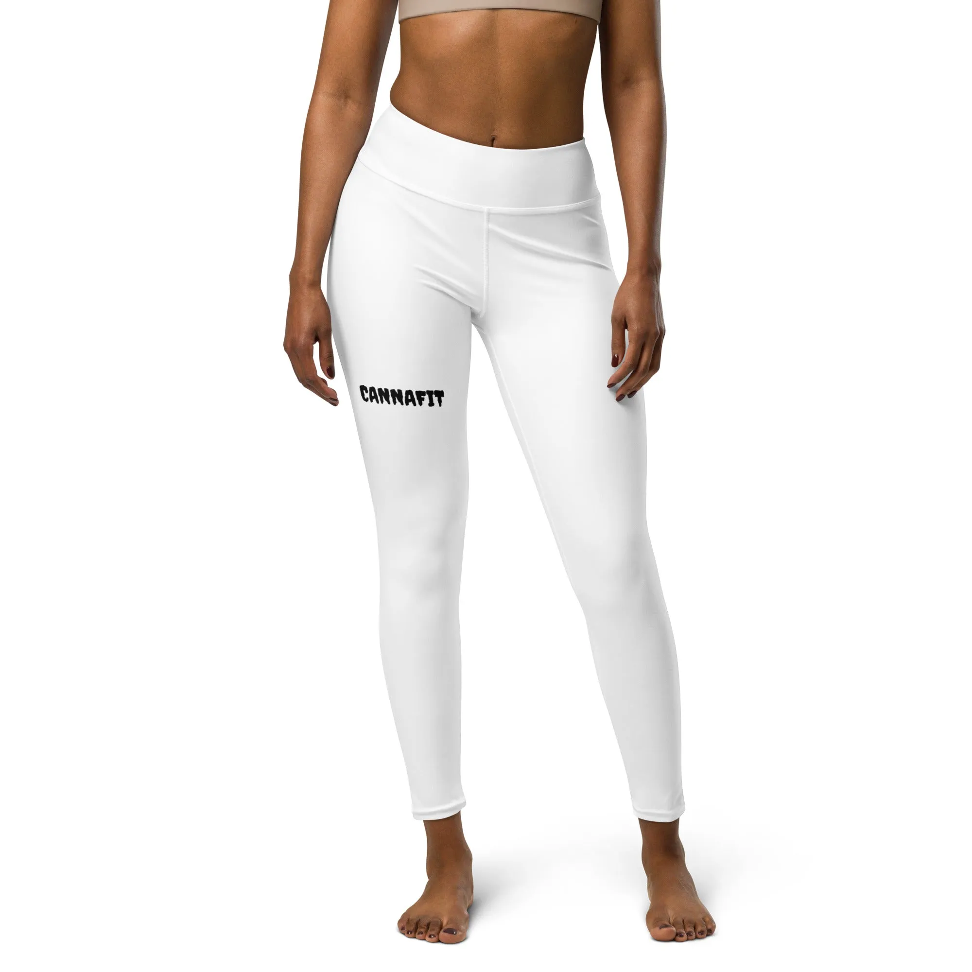 White Cannafit Yoga Leggings