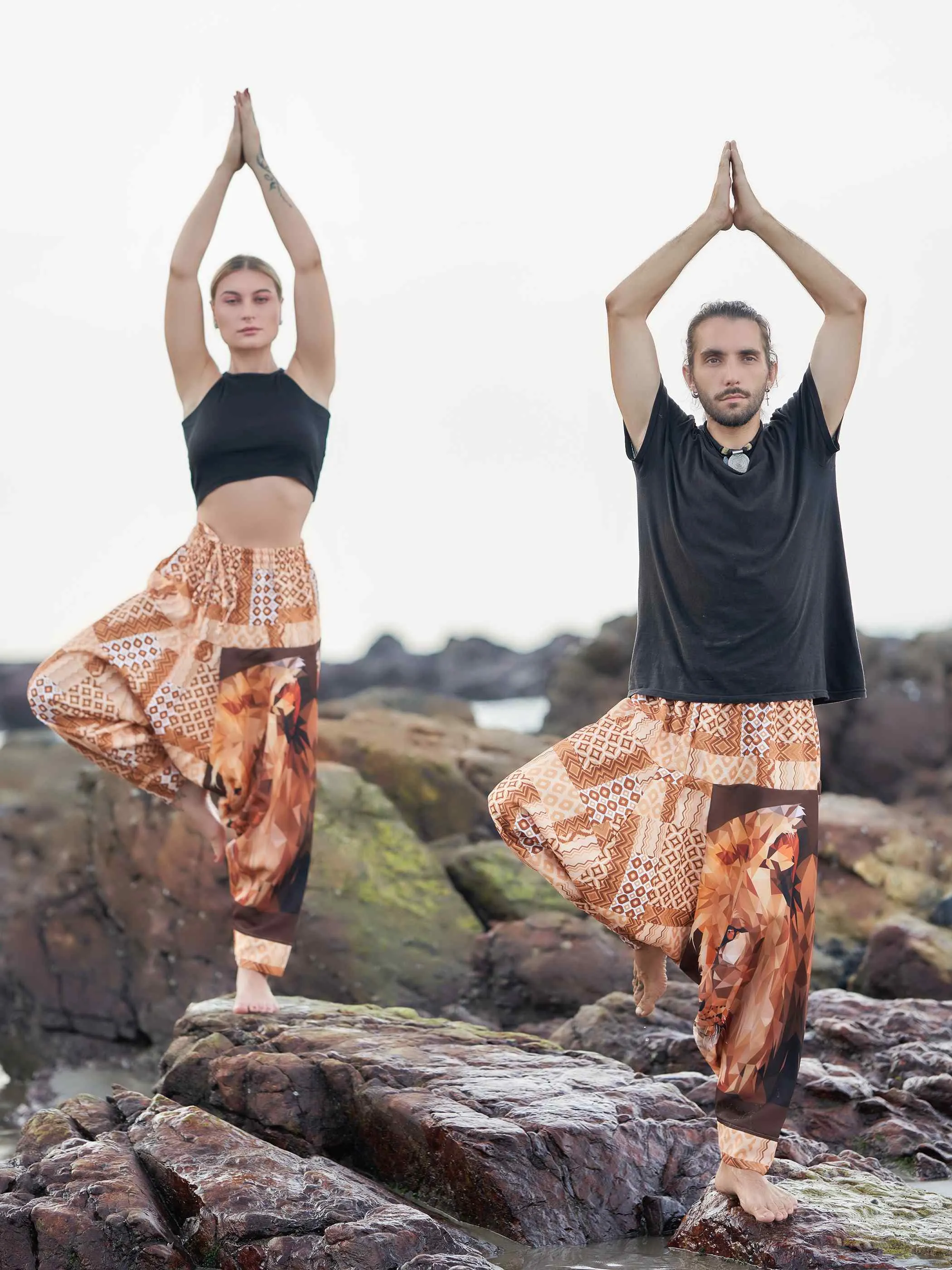 Women's Boho Lion Genie Bohemian Hippy Harem Pants For Dance Travel
