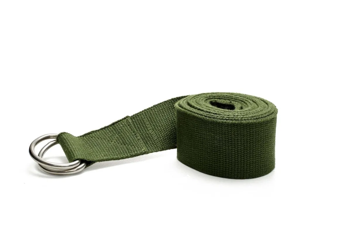 Yoga Belt | Organic Cotton | Stretching suitable for Gym Yoga | Green