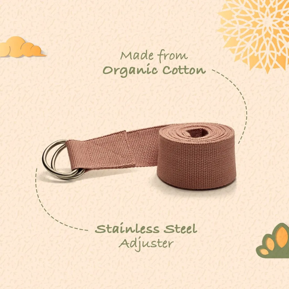Yoga Belt | Organic Cotton | Stretching suitable for Gym Yoga | Green